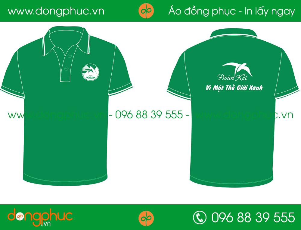 Áo phông đồng phục công ty Thế giới xanh